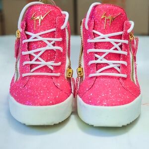 High Top Glittered Pink Giuseppe Zanotti Sneakers